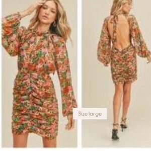 Floral Open-Back Dress